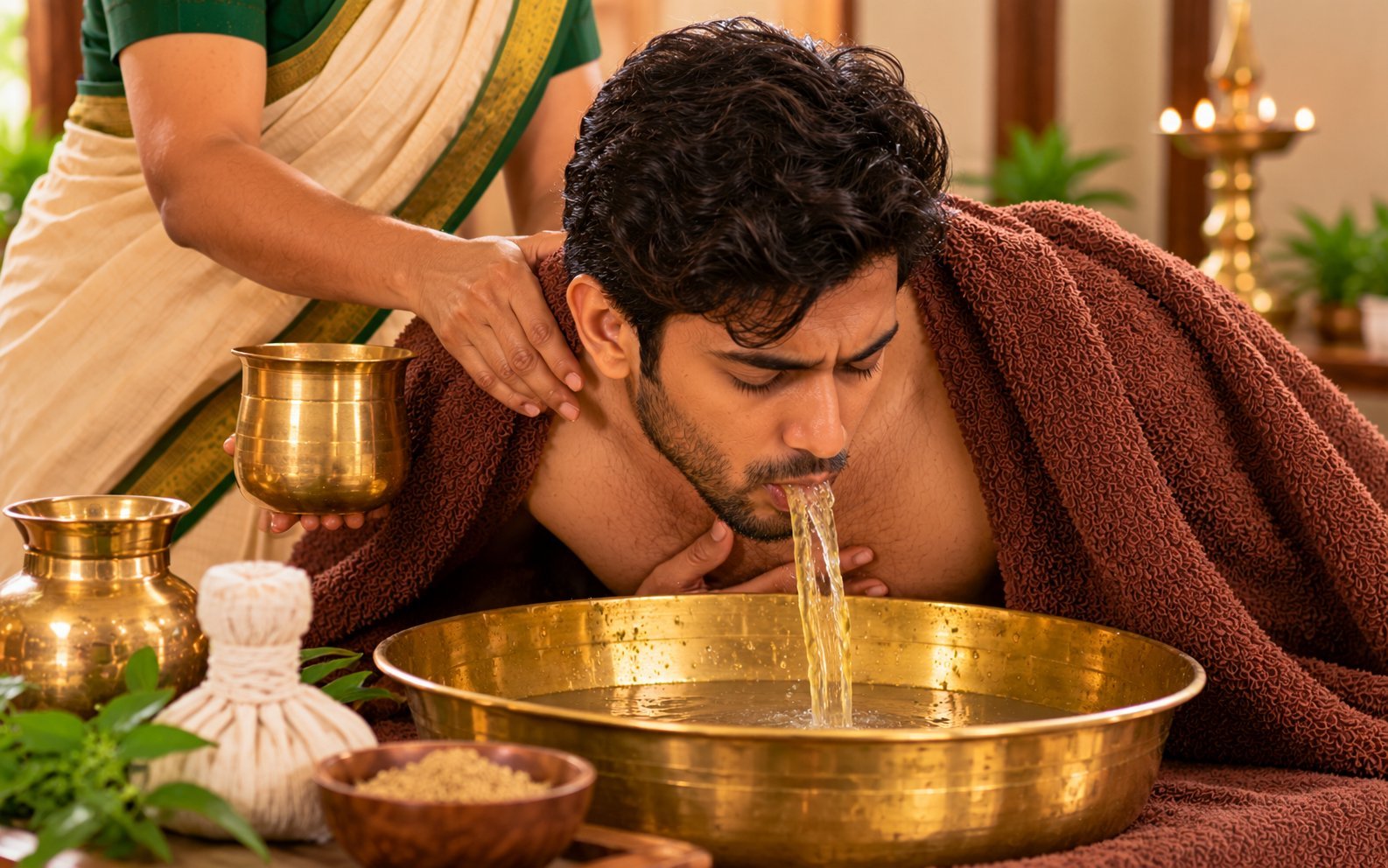Vaman therapy at Adinath Ayurveda Hospital